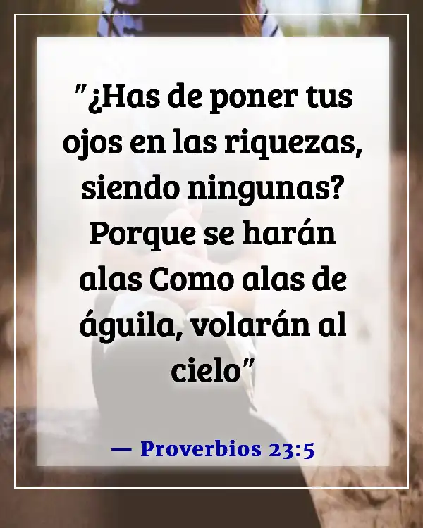 Versículos bíblicos sobre advertencia a los ricos (Proverbios 23:5)