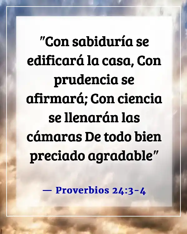 Versículos de la Biblia sobre Proveer para tu Familia (Proverbios 24:3-4)