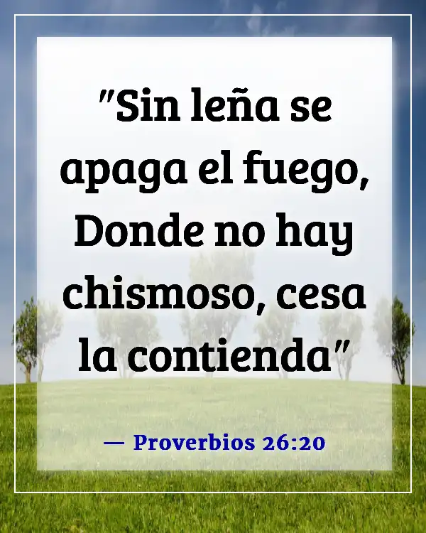 Versículos de la Biblia sobre acusar a otros (Proverbios 26:20)