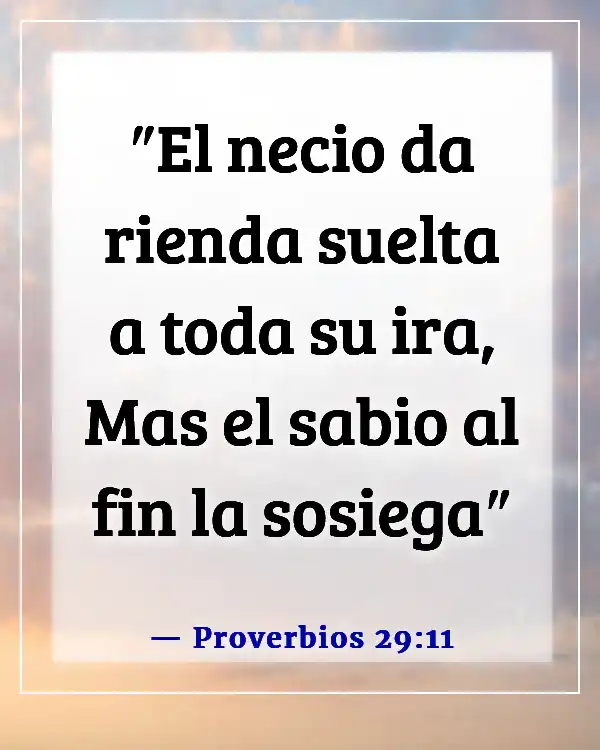 Versículos de la Biblia sobre el control de las emociones y la ira (Proverbios 29:11)