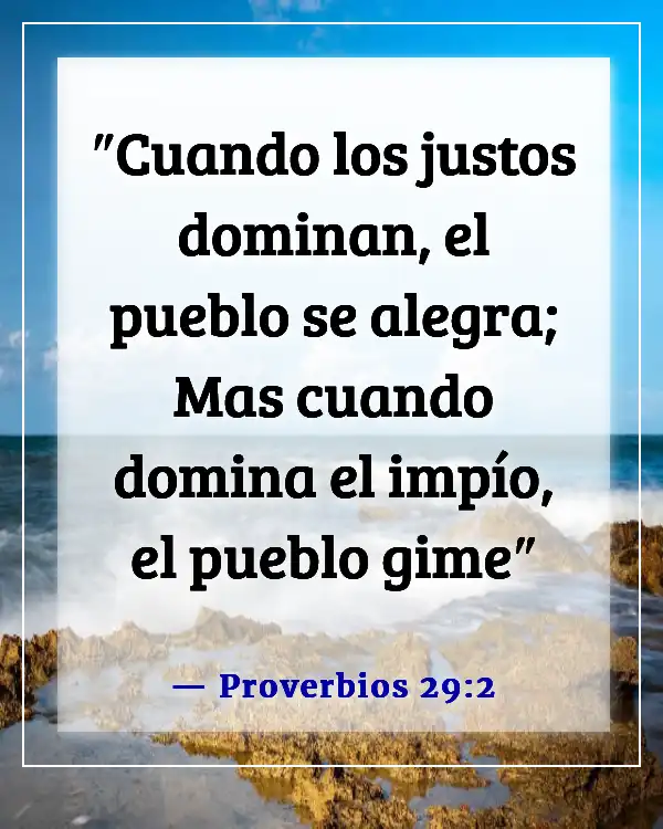 Versículos de la Biblia sobre las cualidades de liderazgo (Proverbios 29:2)