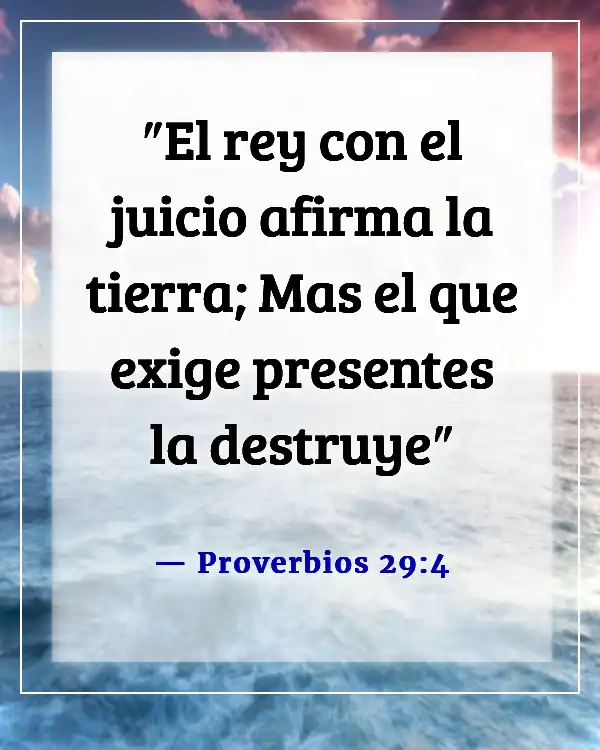 Versículos de la Biblia sobre los líderes de las naciones (Proverbios 29:4)