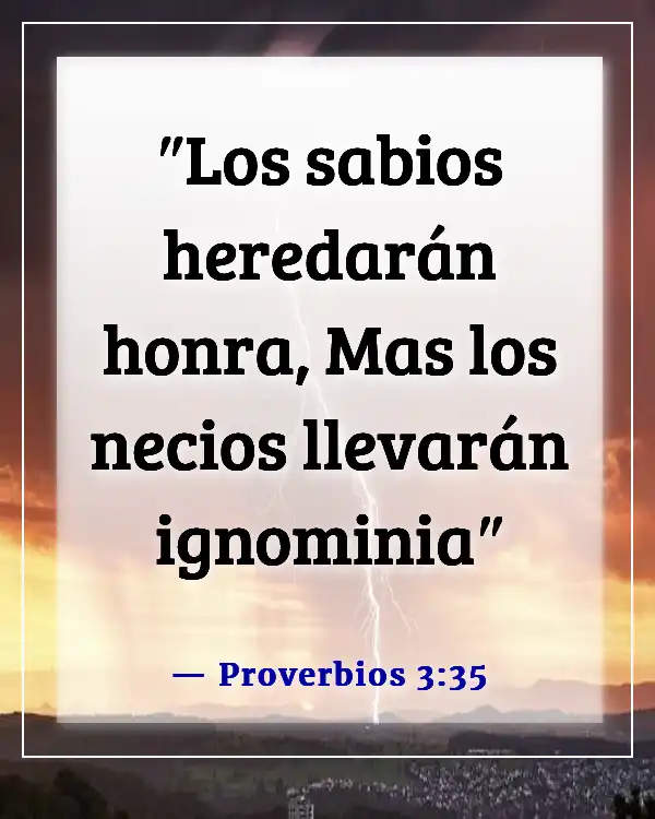 Versículo de la Biblia sobre la promoción en el trabajo (Proverbios 3:35)