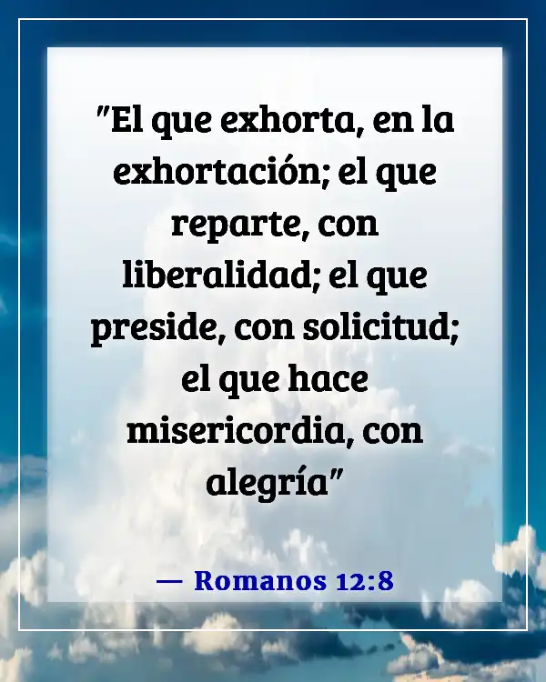 Versículos bíblicos sobre el liderazgo en la iglesia (Romanos 12:8)