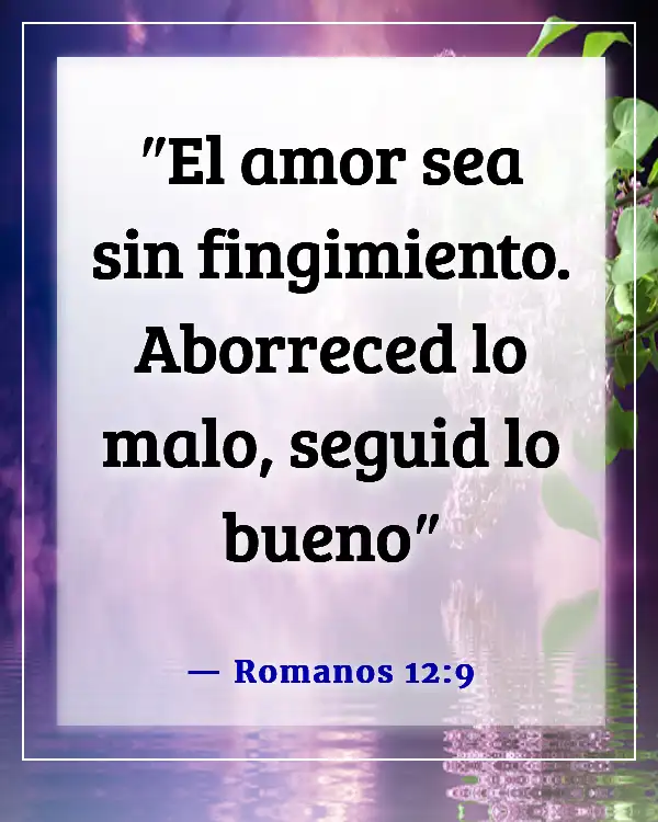 Versículo de la Biblia sobre una mujer que teme al Señor (Romanos 12:9)