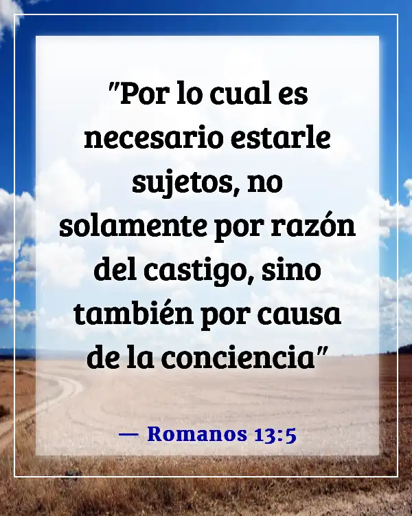 Versículos de la Biblia sobre cumplir la ley (Romanos 13:5)