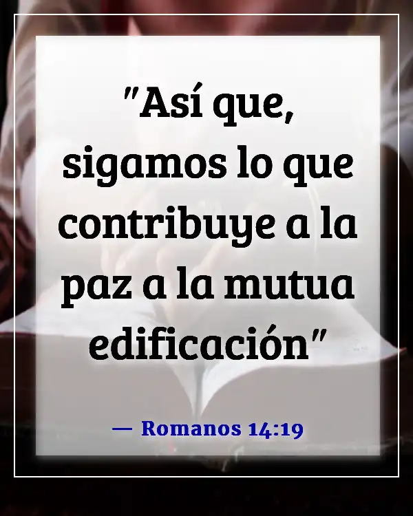 Versículo de la Biblia sobre cuestionar la fe de alguien (Romanos 14:19)