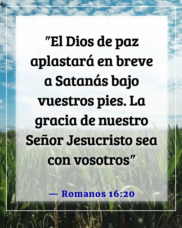 Versículos de la Biblia sobre vencer al diablo (Romanos 16:20)