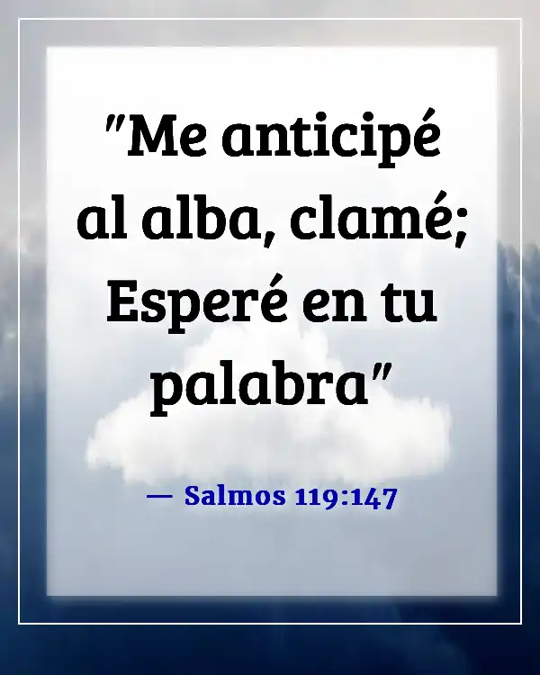 Versículo de la Biblia sobre buscar a Dios temprano en la mañana (Salmos 119:147)