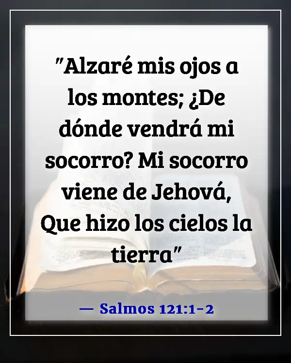 Versículos de la Biblia sobre mantener la calma en la tormenta y confiar en Dios (Salmos 121:1-2)