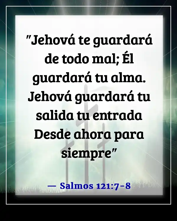 Versículos de la Biblia sobre Dios dirigiendo tu camino (Salmos 121:7-8)