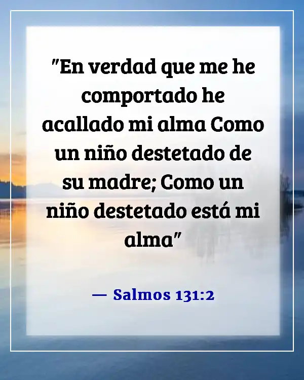 Versículos de la Biblia sobre el silencio y la soledad (Salmos 131:2)