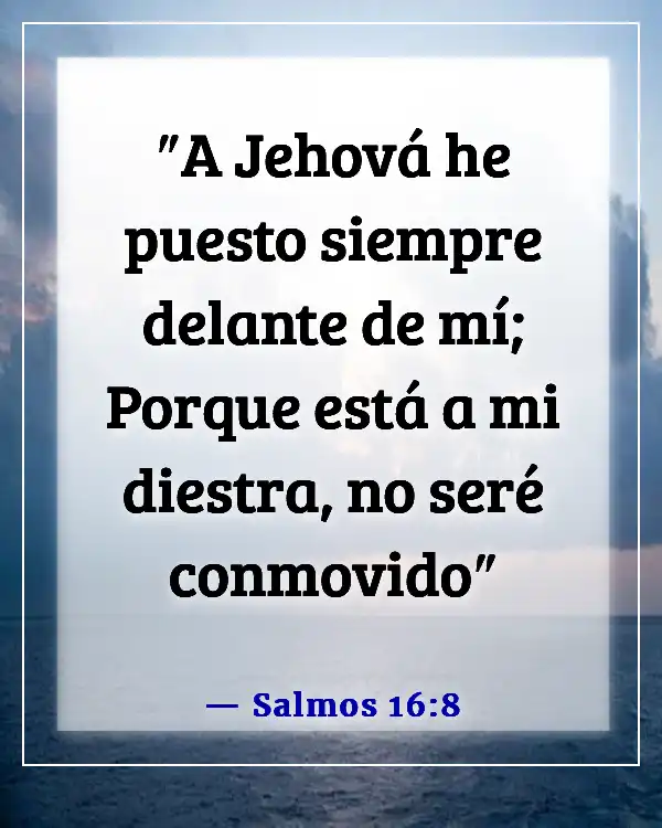 Versículos de la Biblia sobre fijar mis ojos en Jesús (Salmos 16:8)