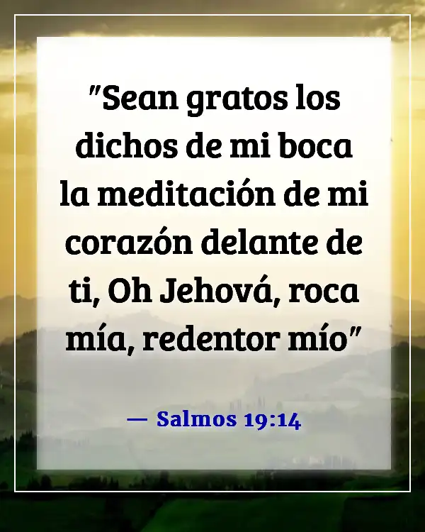 Versículos de la Biblia sobre comunicarse con Dios y entre nosotros (Salmos 19:14)