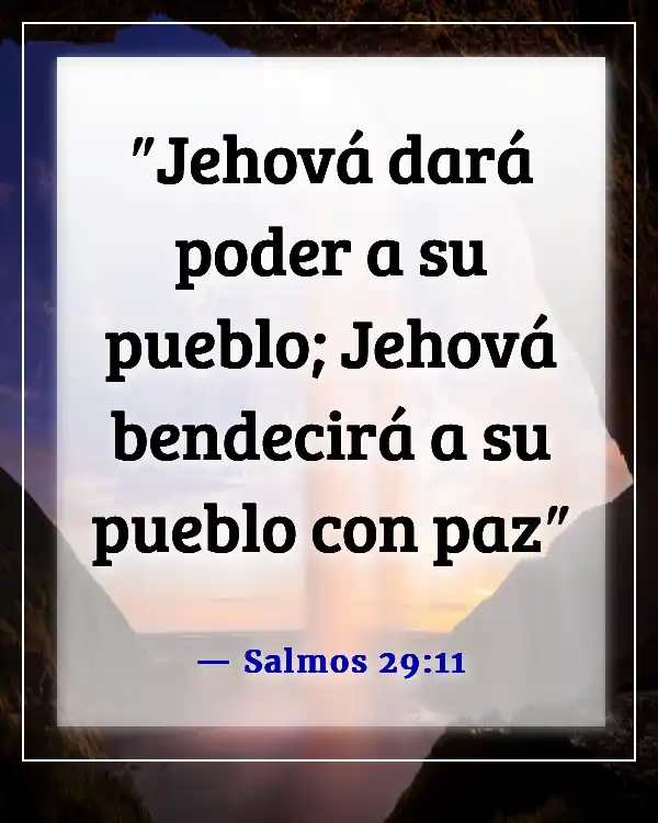 Versículos de la Biblia sobre Bienaventurados los pacificadores (Salmos 29:11)