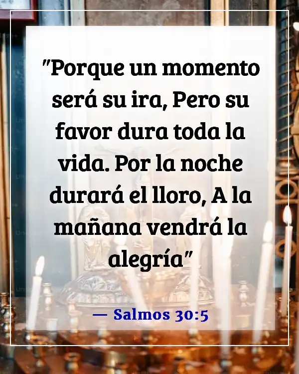 Versículos de la Biblia para consolar a una madre en duelo (Salmos 30:5)