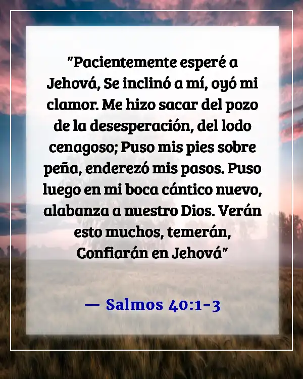 Versículos de la Biblia sobre experiencias pasadas (Salmos 40:1-3)