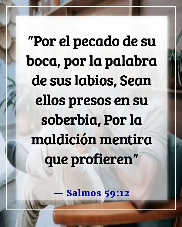 Versículos de la Biblia sobre enemigos ocultos (Salmos 59:12)