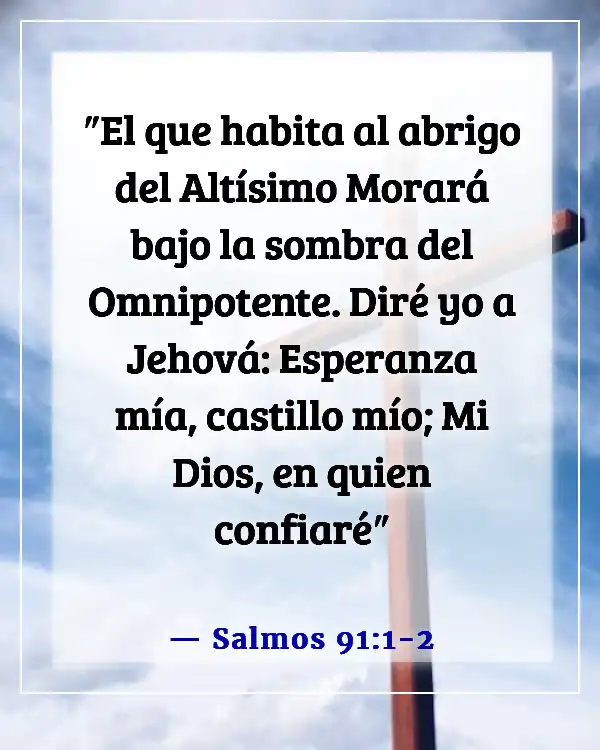 Versículos de la Biblia sobre mantener la calma en la tormenta y confiar en Dios (Salmos 91:1-2)