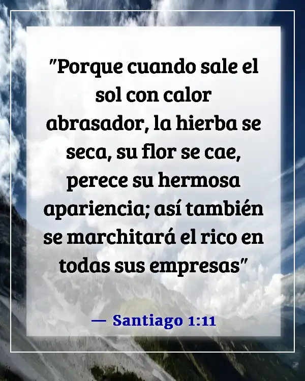 Versículos bíblicos sobre advertencia a los ricos (Santiago 1:11)