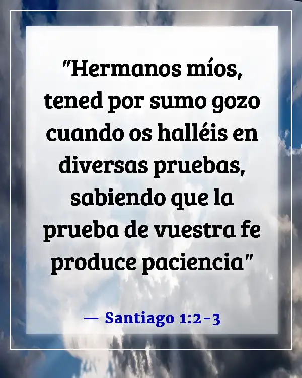 Versículo bíblico sobre pruebas y sufrimiento (Santiago 1:2-3)