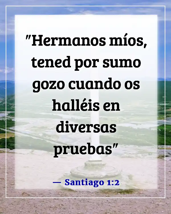 Versículo de la Biblia sobre regocijarse en pruebas y tentaciones (Santiago 1:2)