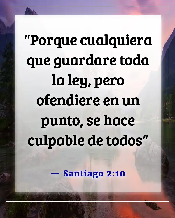 Versículos de la Biblia sobre cumplir la ley (Santiago 2:10)