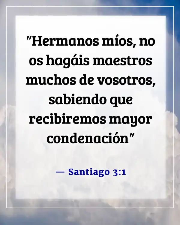 Versículos bíblicos sobre el liderazgo en la iglesia (Santiago 3:1)