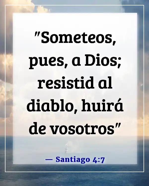 Versículos de la Biblia sobre vencer al diablo (Santiago 4:7)