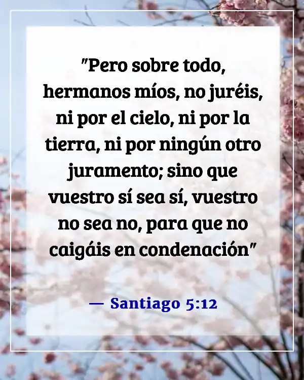 Versículos de la Biblia sobre dar falso testimonio (Santiago 5:12)