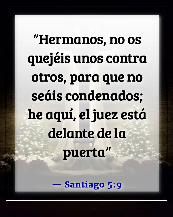 Versículos de la Biblia sobre acusar a otros (Santiago 5:9)