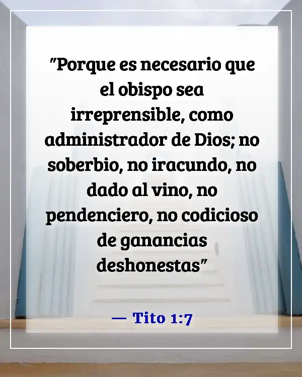 Versículos bíblicos sobre el liderazgo en la iglesia (Tito 1:7)