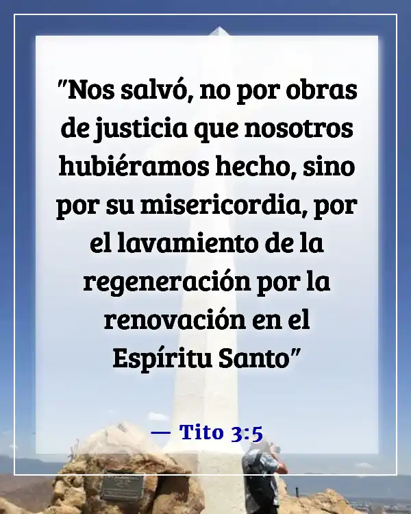 Versículos de la Biblia sobre dejar el pasado atrás (Tito 3:5)