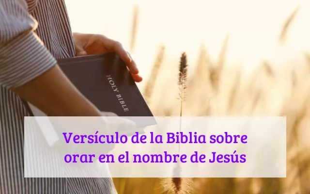 Versículo de la Biblia sobre orar en el nombre de Jesús