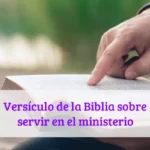 Versículo de la Biblia sobre servir en el ministerio