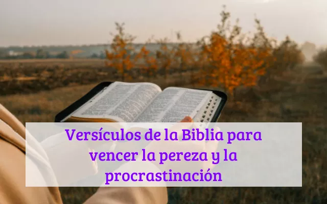 Versículos de la Biblia para vencer la pereza y la procrastinación