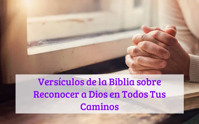 Versículos de la Biblia sobre Reconocer a Dios en Todos Tus Caminos