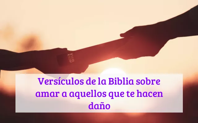 Versículos de la Biblia sobre amar a aquellos que te hacen daño