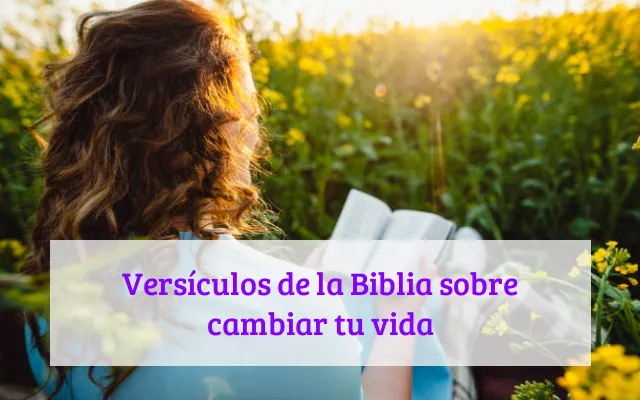 Versículos de la Biblia sobre cambiar tu vida