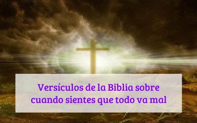 Versículos de la Biblia sobre cuando sientes que todo va mal