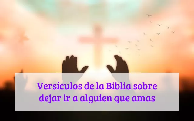 Versículos de la Biblia sobre dejar ir a alguien que amas