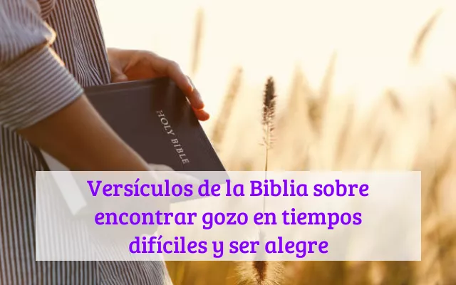 Versículos de la Biblia sobre encontrar gozo en tiempos difíciles y ser alegre