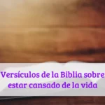 Versículos de la Biblia sobre estar cansado de la vida