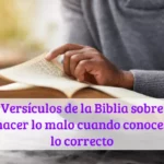 Versículos de la Biblia sobre hacer lo malo cuando conoces lo correcto