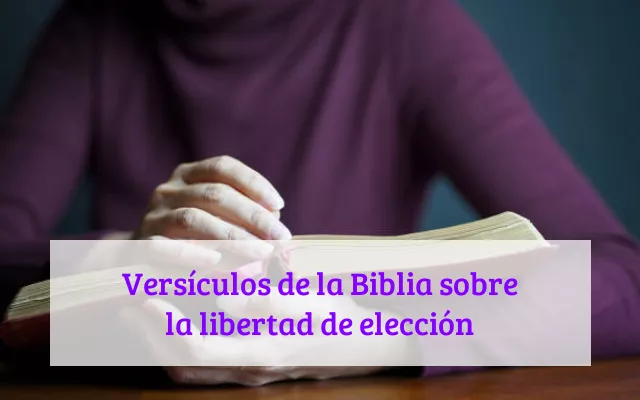 Versículos de la Biblia sobre la libertad de elección