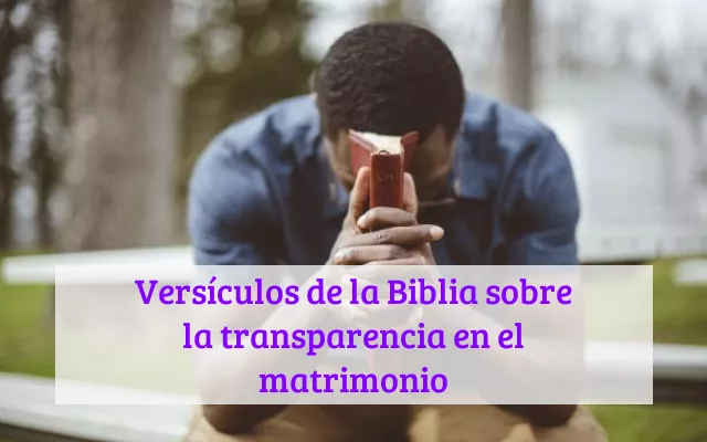 Versículos de la Biblia sobre la transparencia en el matrimonio