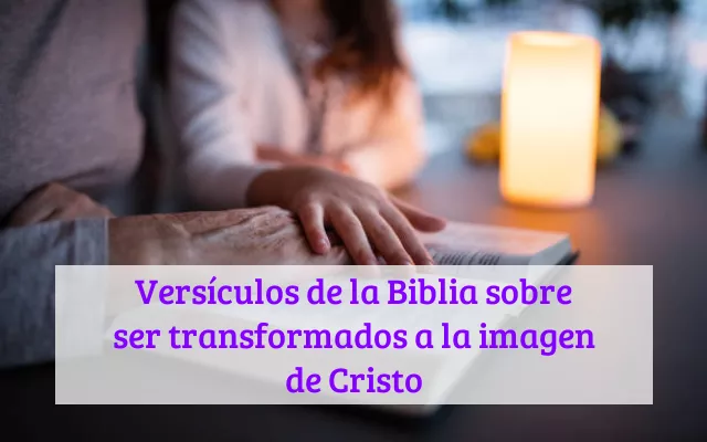 Versículos de la Biblia sobre ser transformados a la imagen de Cristo